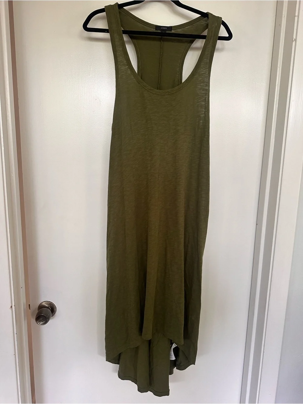 J. Crew Olive Green Racerback Tank Dress